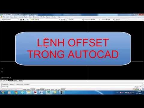 Sử dụng lệnh OFFSET song song trong Autocad