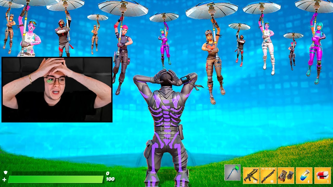 DEI GHOST NO STREAMER TÓXICO USANDO SKINS RARA ATÉ ELE DELETAR O FORTNITE!