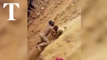 Miners in Congo escape from collapsed gold mine