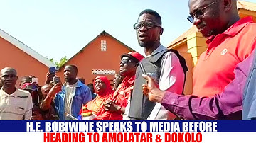 H.E. Bobiwine Speaks to Media Before heading to Amolatar & Dokolo