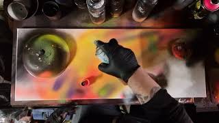 Cosmic Glow: Creating a UV GlowintheDark Galaxy with Spray Paint Art #sprayart #asmr #art