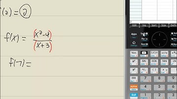 Technology in College Algebra - Evaluating Functions - Table Method - HP Prime