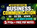 Business Communication One Shot | Semester 8 | DU SOL & Regular | 2026 | Important Questions