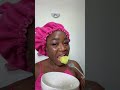 Eating marrow vegetable for the first time
