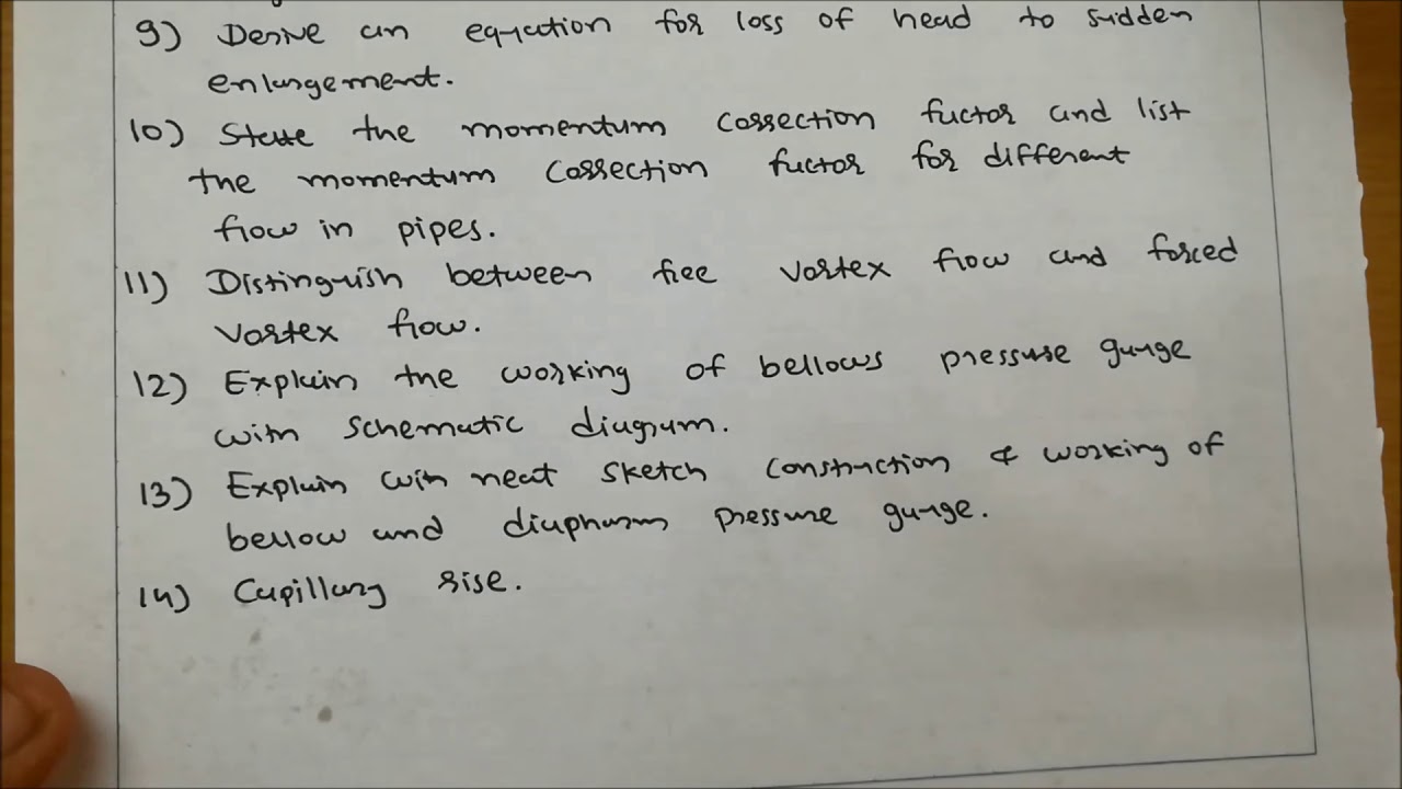 important marks mechanics(gtu) fluid \u0026 of 3 theory imp numericals