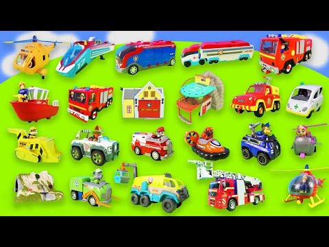 XXL unboxing with Fireman Sam and Paw Patrol toys