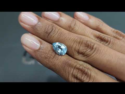 Aquamarine pear cut 2.50 carats, Madagascar Video  № 1