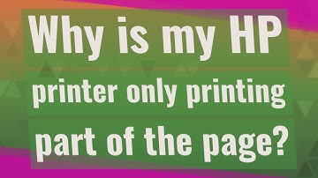 Why is my HP printer only printing part of the page?
