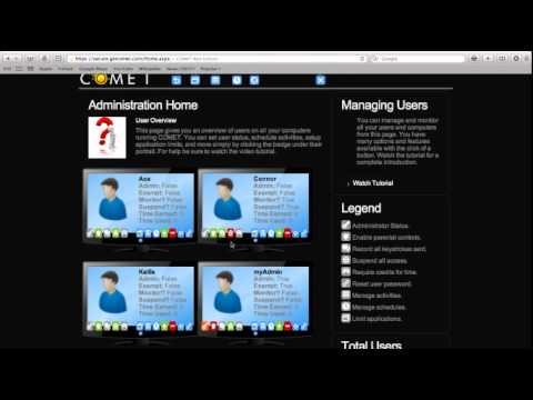 Comet Admin Home Page Tutorial