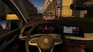 Volkswagen Golf 2021 - City Car Driving | Racing wheel gameplay screenshot 4