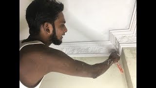 The Cornice Strip Rose Fitting Of the Beroom Very Good Quality best finishing Gypsum Plaster design