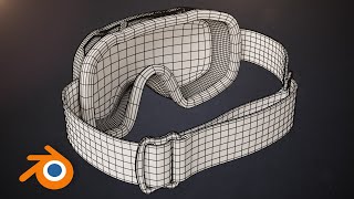 Topology Study : How To Model SKI GOGGLES in Blender