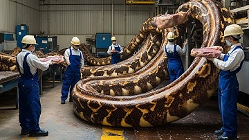 How Millions Of PYTHONS Are Farmed For Skin By American Farmers? Python Modern Farm Technology