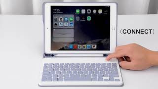 iPad case with Keyboard For iPad 9.7 5th 6th Gen  10.2 7th Gen 8th Generation Bluetooth  Mouse