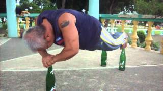 RECORD SETTER jess caigoy 3 bottle push up