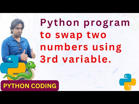 Python program to swap two numbers using 3rd variable | In Hindi