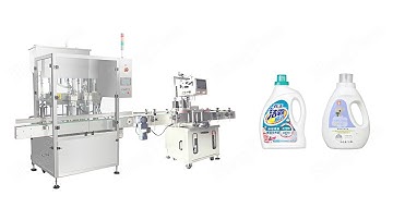 Automatic Tracking Type Laundry Detergent Barrel Filling and Capping Machine Production Line