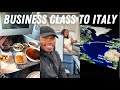 WE WERE UPGRADED TO DELTA ONE! OUR 9 HOUR FLIGHT TO ITALY | Travel Vlog
