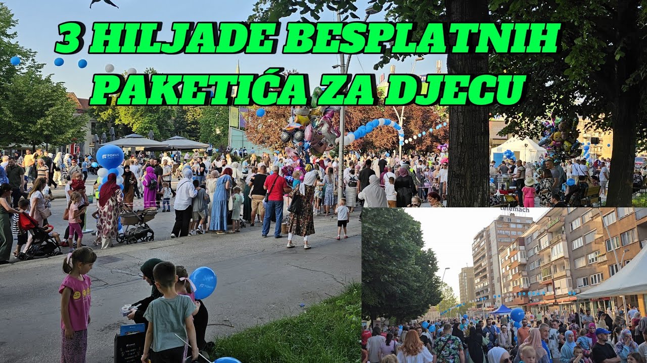 NEVJEROVATAN događaj u ZENICI. Podjela 3000 paketića za djecu, kahva sok baklava💚Prava atmosfera‼️@