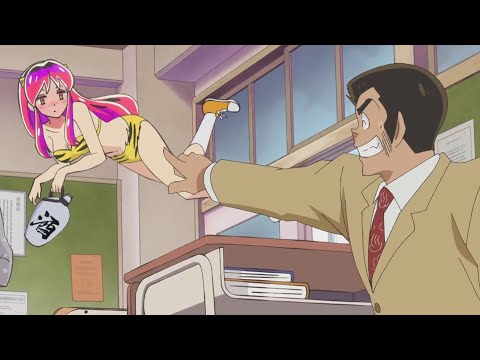 Onsen-sensei finds alcohol in the classroom!!! ^_^ "Urusei Yatsura 2022" - うる星やつら