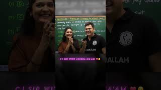 CJ sir with Anisha ma'am in Live class 🥰 | #CAedits #Shorts #CAWallah #physicswallah #couple #cute