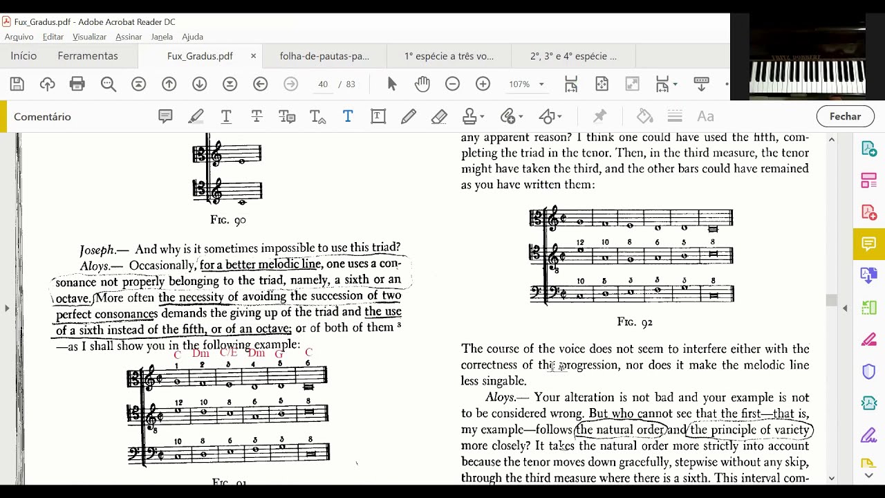 Contraponto de 1º espécie a 3 vozes - PARTE 1
