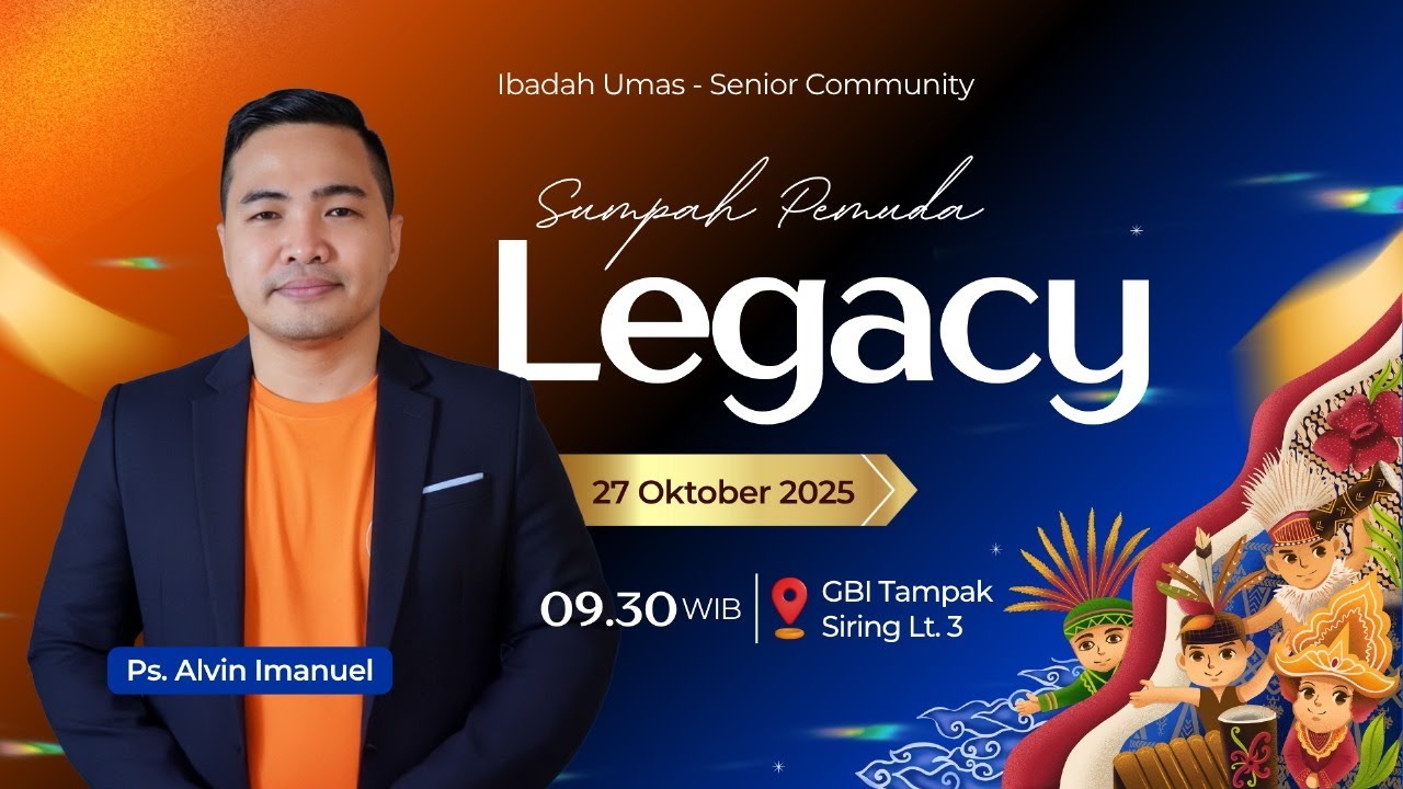 Ps. Alvin Immanuel | Ibadah Onsite Senior Community GBI Rayon 1D - Senin 27 Oktober 2025