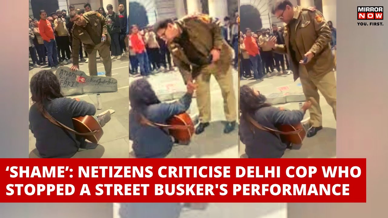 Delhi Cop Stops Artist from Playing Guitar at Connaught Place | Netizens Demands Apology