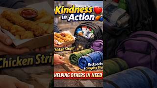 “Blankets, Sleeping Bags & Chicken Strips ❤️🍗🛏️ | Humanity in Action”#viral #shorts #explore #fyp