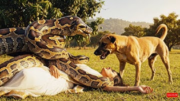 rescue animal: Her Dog Ran For Help When a Giant Snake Attacked