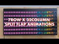 7Row x 32Column Split Flap animations