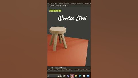 Modelling a Wooden Stool in Blender 4.4 #b3d #shorts #blender