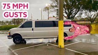 My WORST Storm EVER! Facing Hurricane Nicole in my Van