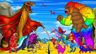 Kong vs Skull Crawler, WARBAT vs GODZILLA RAINBOW, Mechagodzilla - MonsterVerse Battle Animation