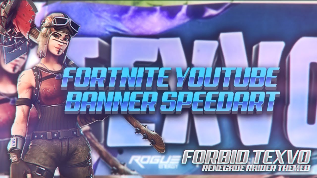 FORTNITE YOUTUBE BANNER SPEEDART! (psd in description) - YouTube