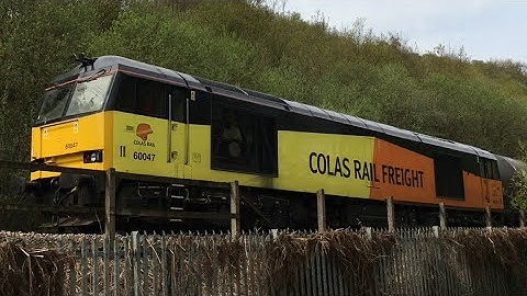 Trains at Greetland Junction Friday 6th May 2016. Class 60, Class 66, Class 142, Class 155