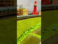 【Nゲージ】自作築堤大カーブを走る東急電鉄5000系 #shorts 【ユート放送局】