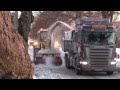 Volvo l90d with snowblower loading a truck  oslo norway