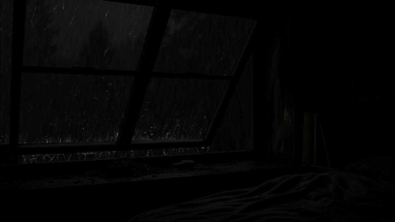 😴 Rainy Night Fall Asleep to Rain & Thunder Sound at Night Deep