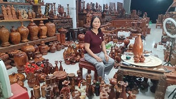 Live 25/9 Thợ gỗ làng nghề bán vài cặp lục bình, bàn ghế, tủ giường, đồ mỹ nghệ làm thủ công cực đẹp