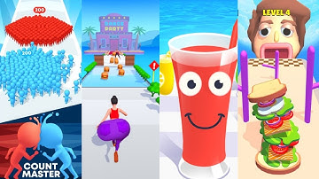 Count Masters 🆚 Twerk Race 🆚 Juice Runner 🆚 Sandwich Runner Game Play | Mash 3d Fun | #countmaster
