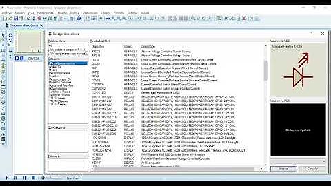 Como buscar y seleccionar componentes para crear un esquema electrónico en PROTEUS.