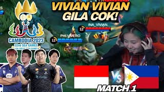 GILA INI VIVIAN JAGO BENER !! FIX EMAS INI MAH ! MATCH 1 - GRAND FINAL SEAGAMES MOBILE LEGENDS