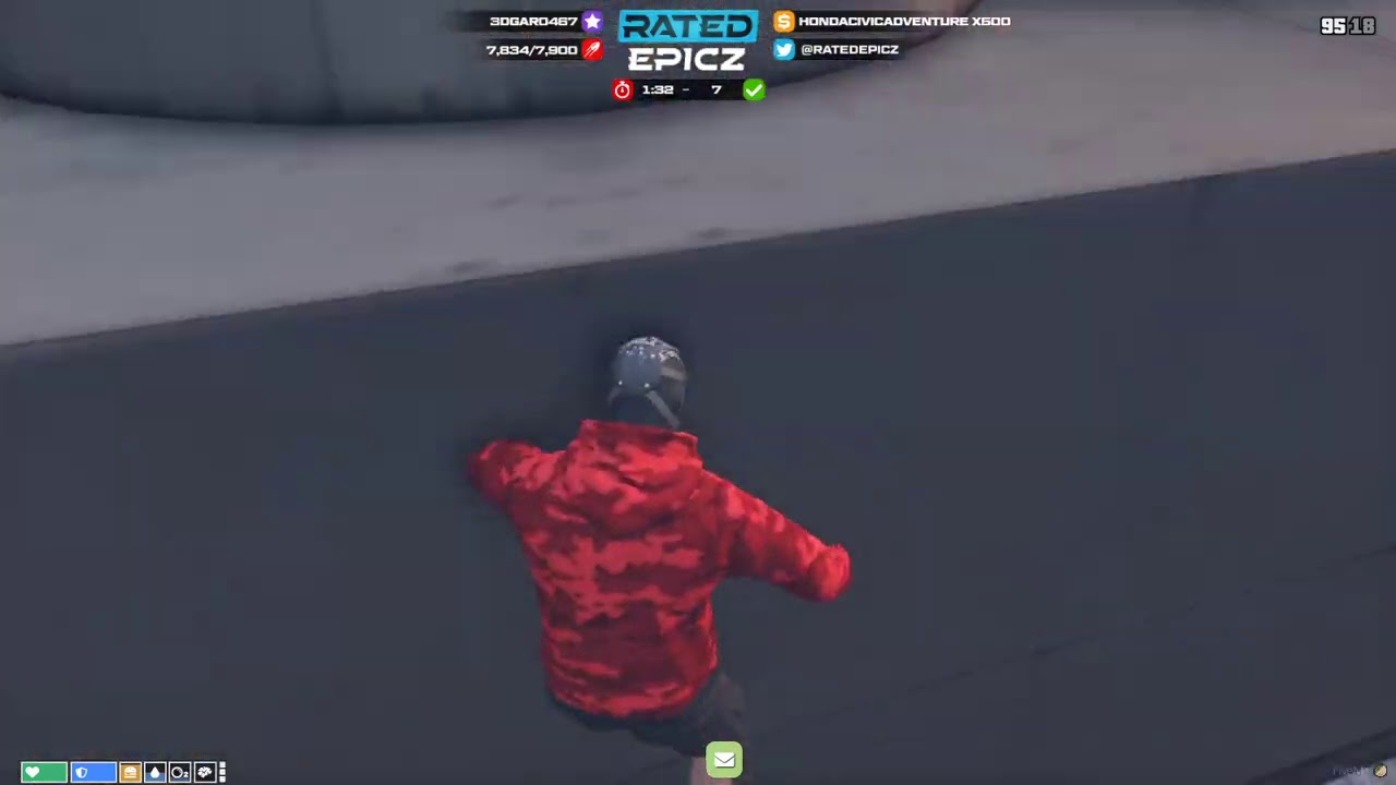 Randy slays out during this bank truck