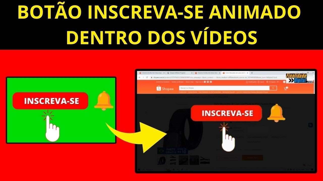 Animação botão inscreva-se para vídeos 