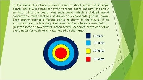 In a game of archery a bow to shoot arrows...