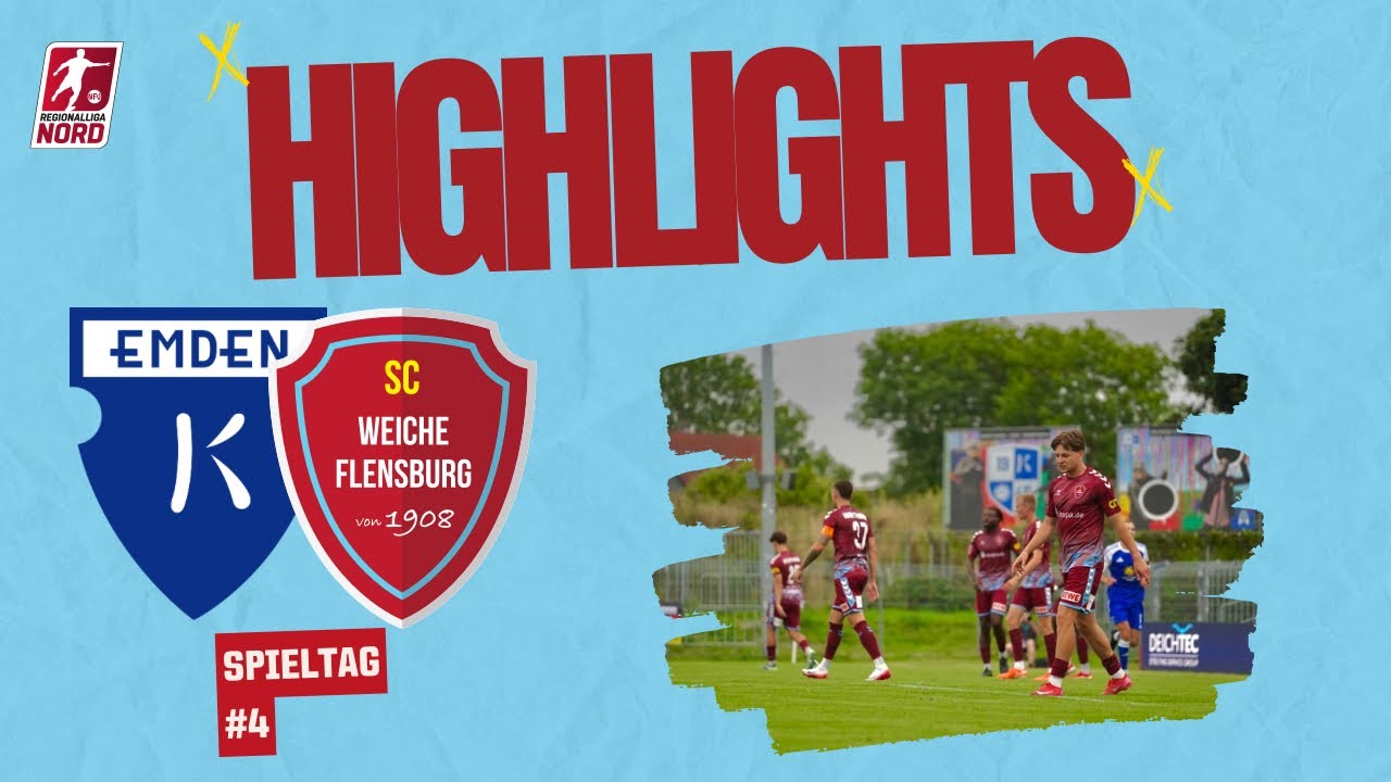 4. Spieltag Regionalliga Nord 25/26 | BSV Kickers Emden - SC Weiche Flensburg 08 | Highlights