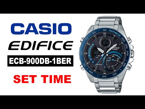 How to set time on Casio Edifice ECB-900DB-1BER 4K