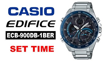 How to set time on Casio Edifice ECB-900DB-1BER 4K