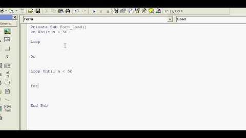 how to use/create loops in vb6